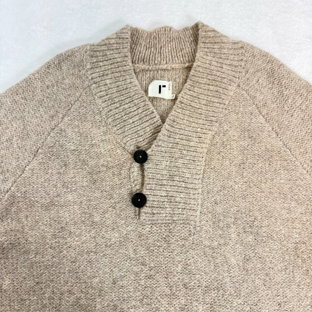 Rogan NYC Alpaca Blend Shawl Collar Sweater Mens XL Made In Peru Huckberry Beige